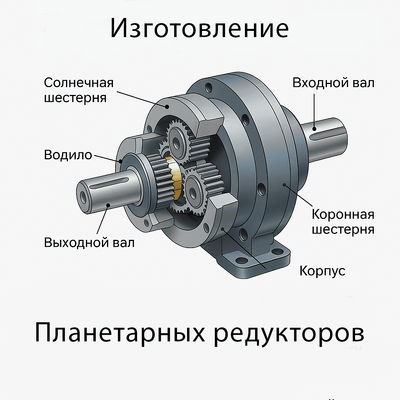 Изготовление планетарных редукторов — детали, преимущества, заказ на производство